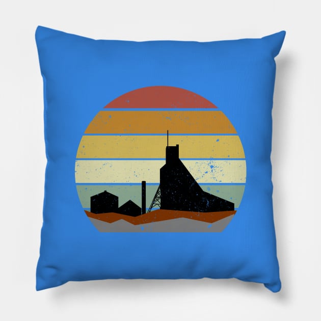 Mine Shaft Sunset Pillow by Bruce Brotherton