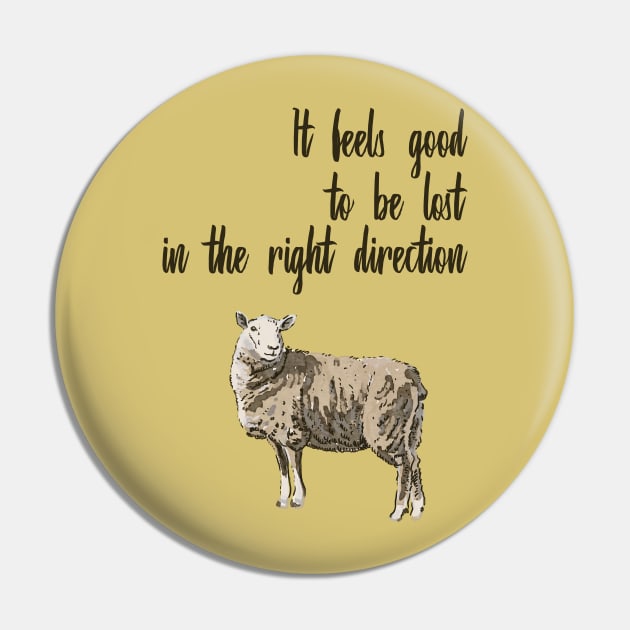 Sheep Quote Pin by okpinsArtDesign