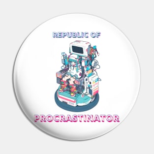 Republic of Procrastinator Pin