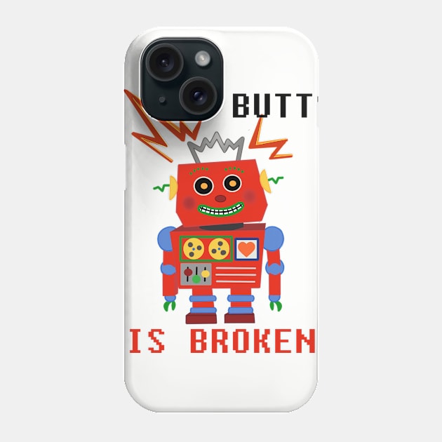 Broken Off Button Phone Case by Shelthardgames