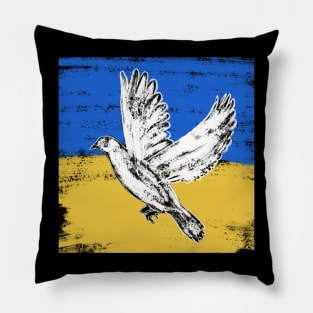 Dove of peace. Support Ukraine Pillow