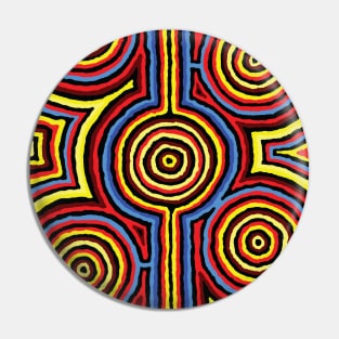 Aboriginal Art - Campsites New Colors Pin