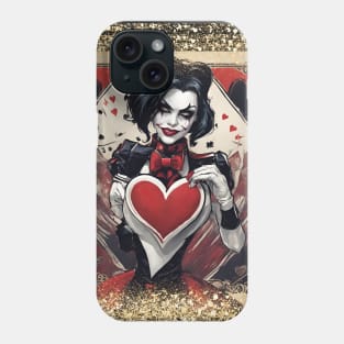 Queen of hearts in a world of jokers. Phone Case