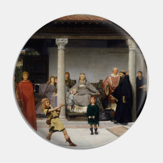 Education Of The Children Of Clovis by Lawrence Alma-Tadema Pin by Classic Art Stall