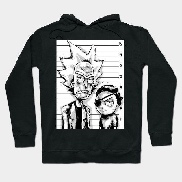 black rick and morty hoodie