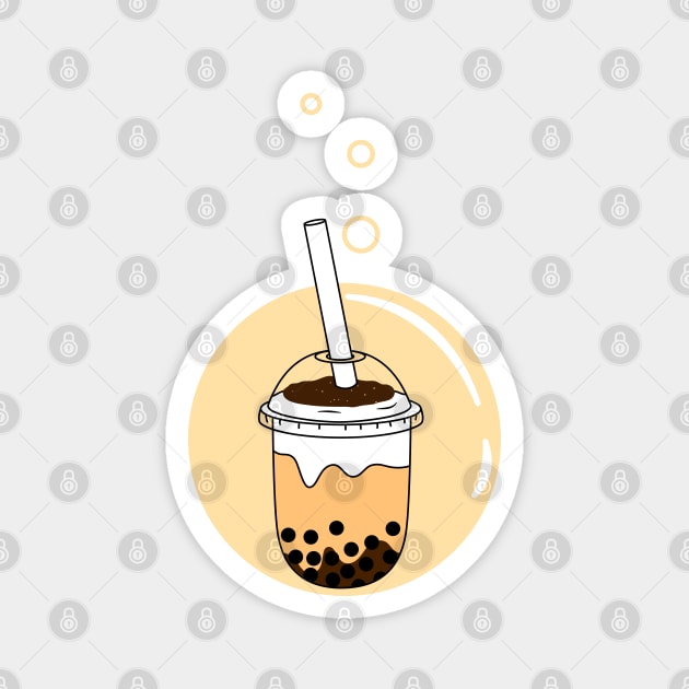 Brown Sugar Bubble Tea Magnet by LulululuPainting