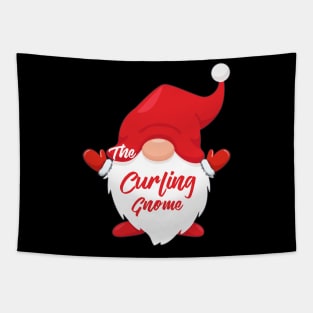 The Curling Gnome Matching Family Christmas Pajama Tapestry