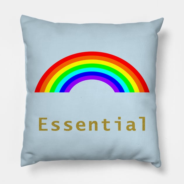 Essential Rainbow Pillow by ellenhenryart