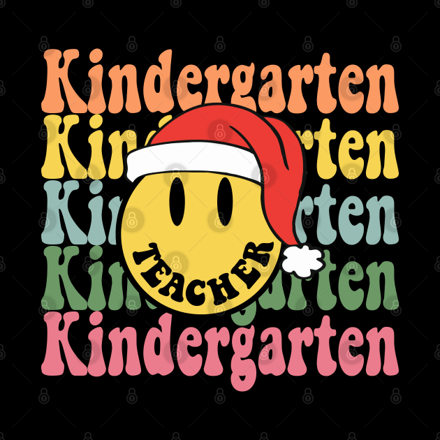 Retro Christmas Teacher Kindergarten Santa Hat Back To School by luxembourgertreatable