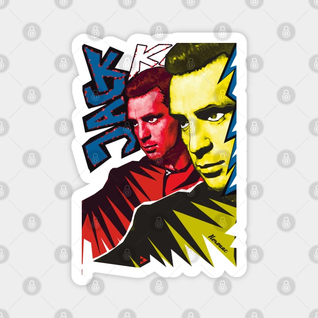 Jack Kerouac in Yellow and Red Magnet by Exile Kings 