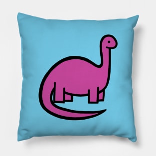 Raspberry Pink Dinosaur Pillow