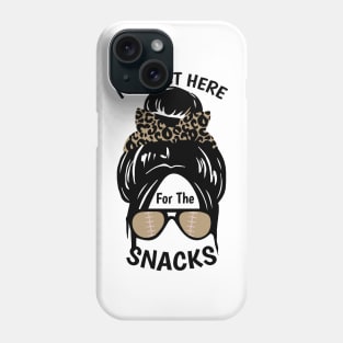 I'm Just Here For The Snacks Black Women Football Phone Case