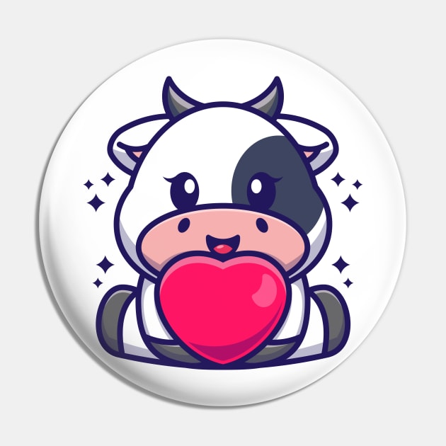 Cute baby cow cartoon with love Pin by Wawadzgnstuff