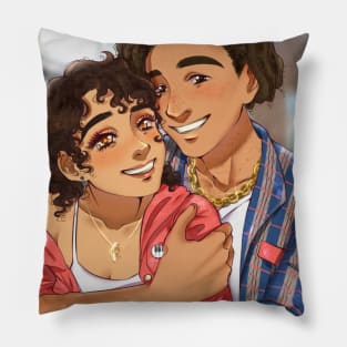 Clementine and Louis Highschool Sweethearts Pillow