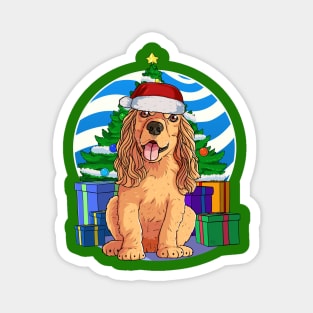 Cocker Spaniel Cute Santa Christmas Gift Magnet