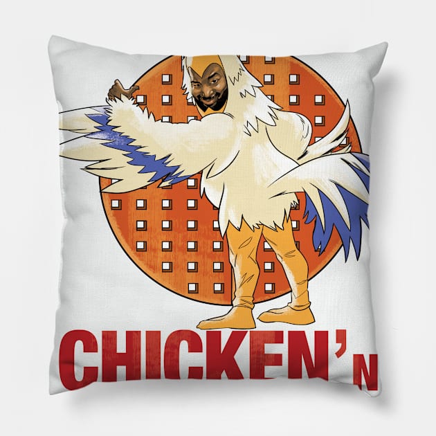 Roscow's Chicken 'N Waffles Pillow by Medium Popcorn