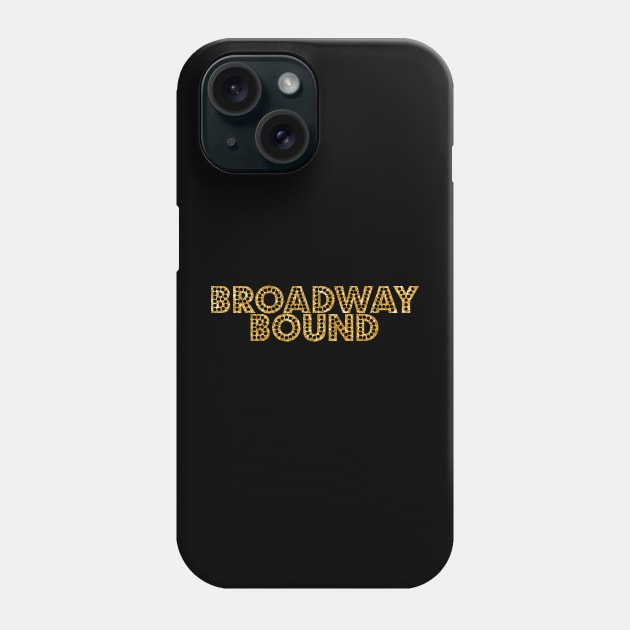 Broadway bound gold glitter Phone Case by taylor-lang