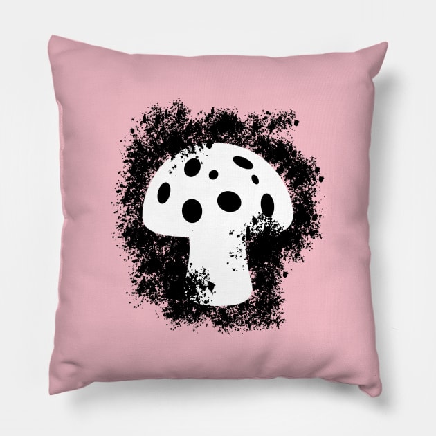 mushroom with colorful rainbow colors Pillow by SpassmitShirts