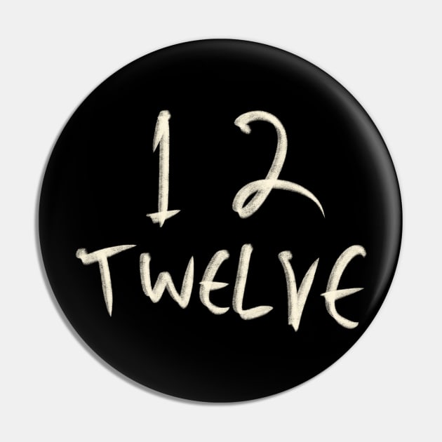 Hand Drawn Letter Number 12 Twelve Pin by Saestu Mbathi