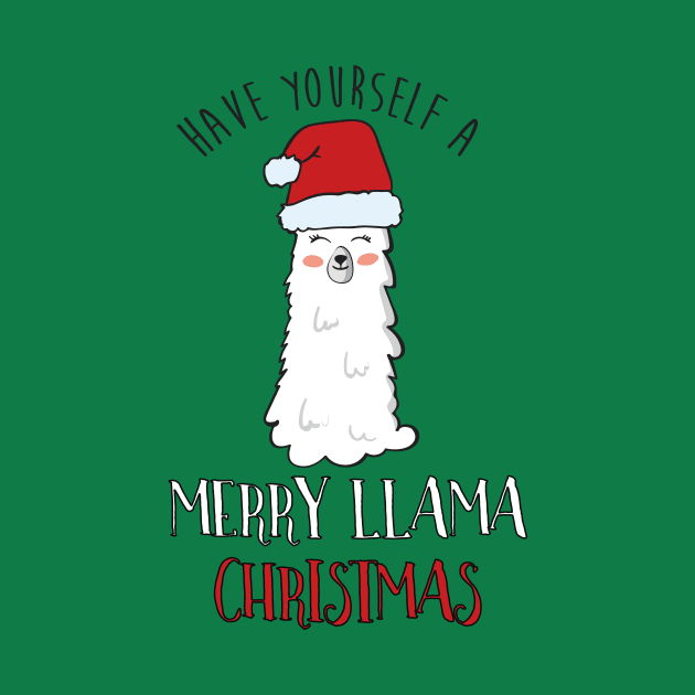 Have A Merry Llama Christmas, Funny Llama Christmas by Dreamy Panda Designs