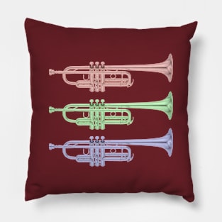 RGB Color Half-tone Trumpets Pillow