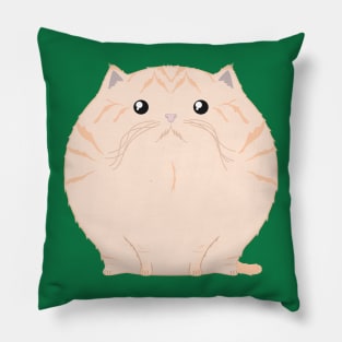 Sfurical round orange ginger tabby cat Pillow