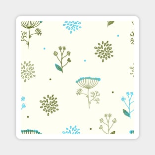 Elegance Seamless pattern with flowers Magnet