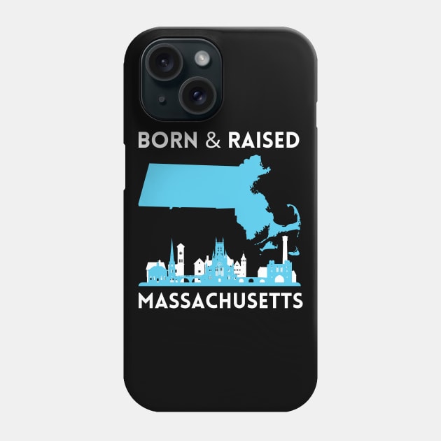 Born and raised Massachusetts Id rather be in Boston MA skyline state trip Phone Case by BoogieCreates