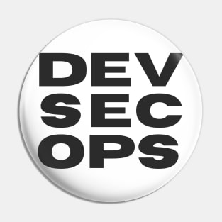 DevSecOps Development Security Operations Minimalist Pin