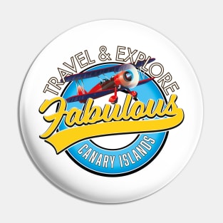 Travel & Explore Fabulous Canary Islands logo Pin