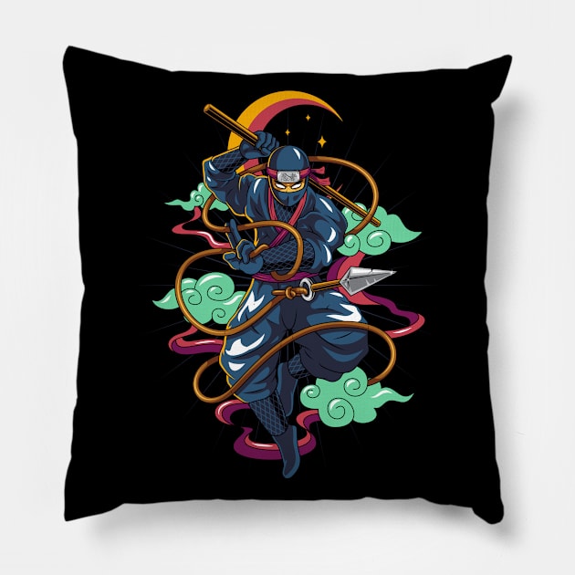 Manga Comic Japanese Ninja Warrior Otaku Pillow by anubis1986