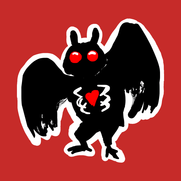 MOTHMAN buddy little baby mothman bae cute chibi by sandpaperdaisy