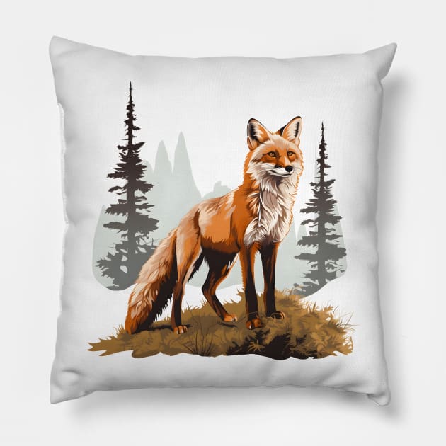 Forest Foxes Pillow by zooleisurelife