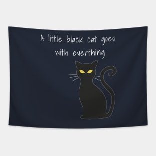 A little black cat goes with everthing | Cat | Meow Tapestry