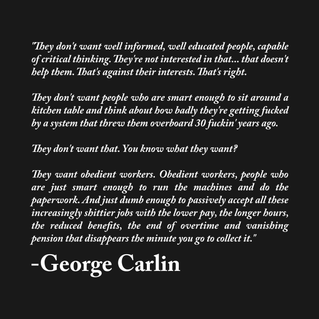 George Carlin Quote by n23tees