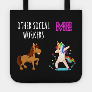 unicorn social worker, Funny Social Worker Gift Tote