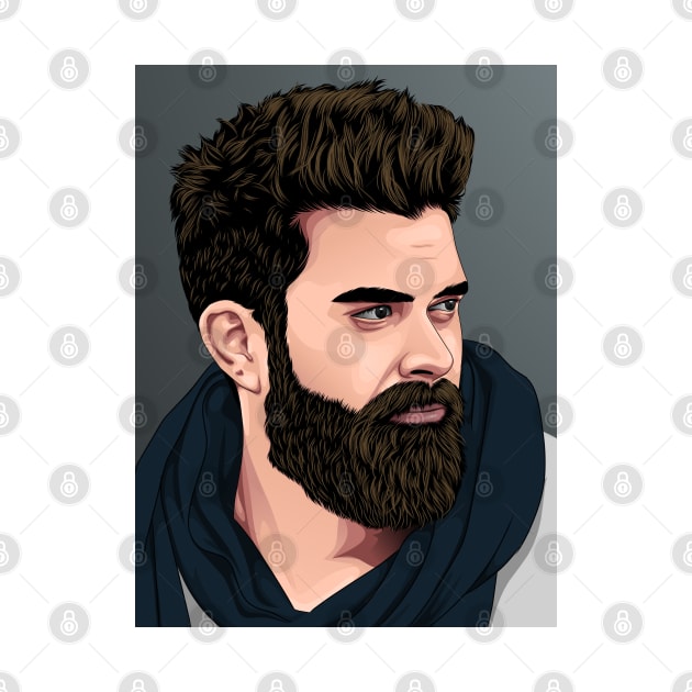 Bearded man by DG vectors