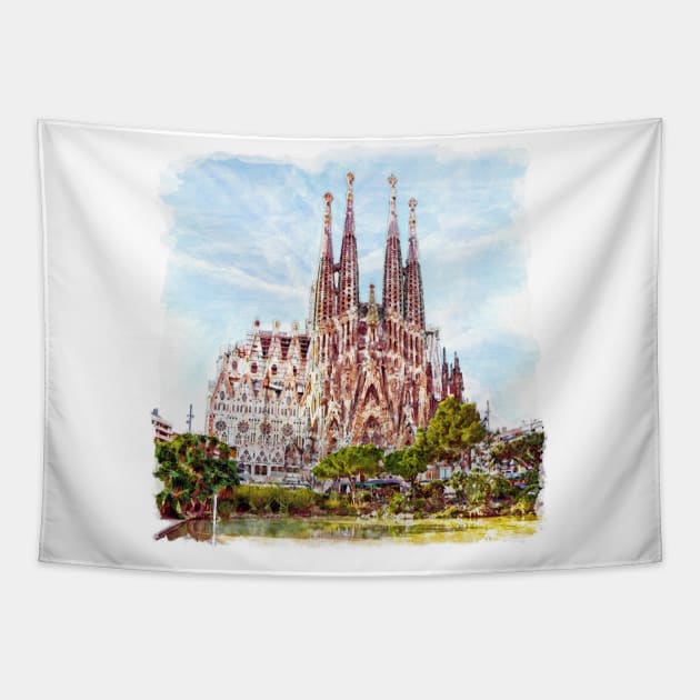 La Sagrada Familia Tapestry by Marian Voicu