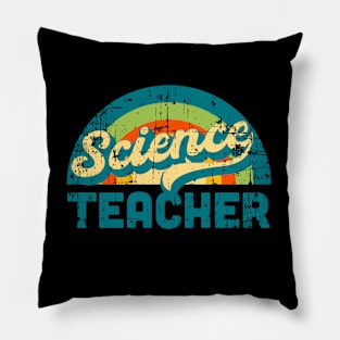 Science Teacher Vintage Retro Groovy Style Pillow