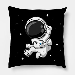 Happy Astronaut Jumping apparel Pillow