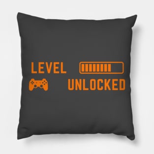 Level Unlocked Gamer Apparel Pillow