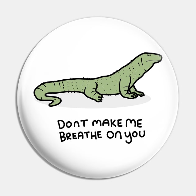 Grumpy Komodo Dragon Pin by grumpyanimals