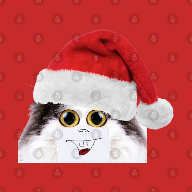 FUNNY SANTA CAT - CHRISTMAS by O.M design