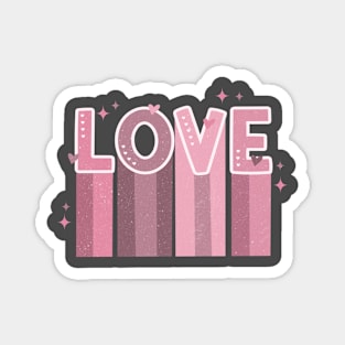 Love Valentines Day Retro Magnet