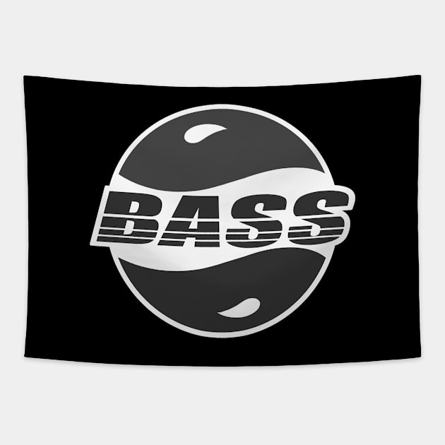 Bass Logo Black and White Tapestry by adamprovance