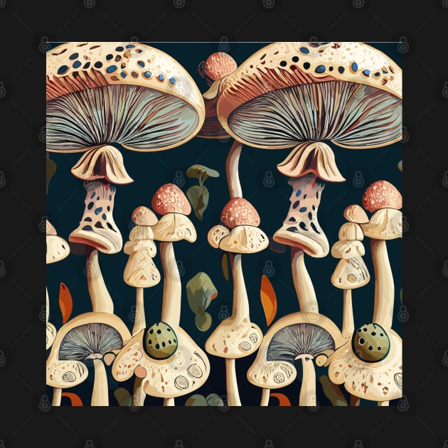 mushroom pattern by designfurry 