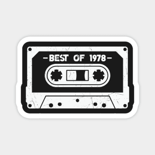 Best of 1978 Retro Cassette Tape 1978 Birthday Magnet
