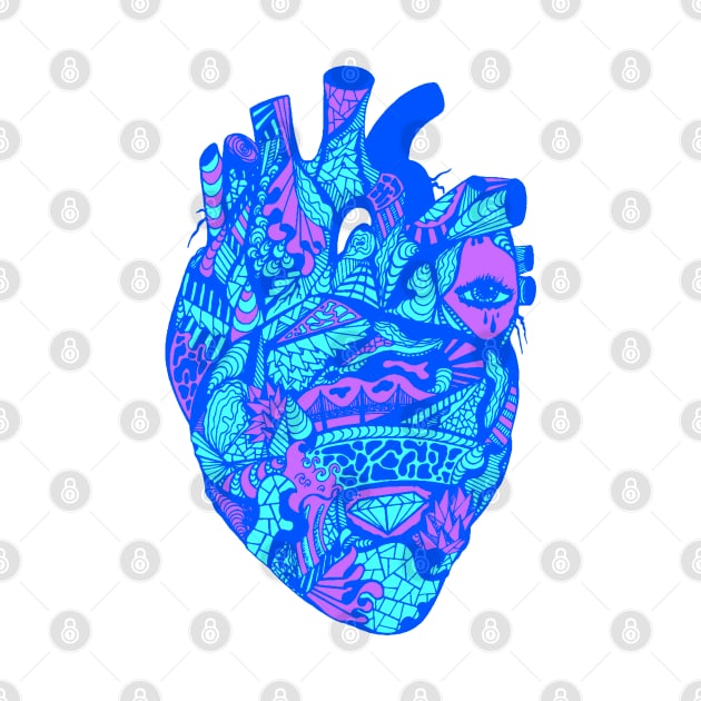 Blue Transparent Heart by kenallouis