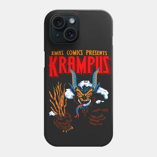 Krampus is coming to town Phone Case by mannycartoon