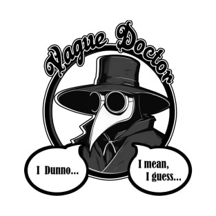 Vague Doctor - Black Outlined Version with Grey Accent Colors T-Shirt